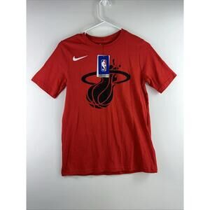 Nwt Miami Heat Youth Medium 10-12 City Edition Red Culture T-Shirt 32
